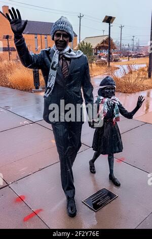 Statue de Barack Obama, Rapid City, Dakota du Sud, États-Unis Banque D'Images