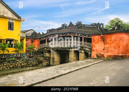 Pont couvert japonais, alias Lai Vien Kieu, à hoi an, vietnam Banque D'Images