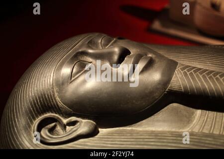 Sarcophage du roi Tabnit de Sidon. A l'origine fait pour le général égyptien Penephtah qui a vécu pendant la dynastie XXVI (600-525 BCE) Banque D'Images