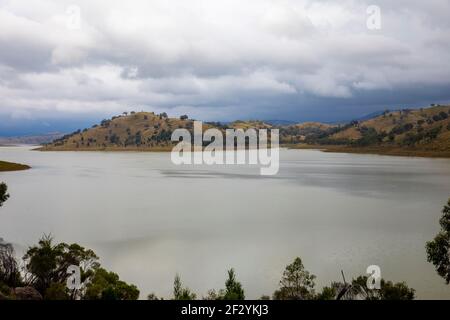 Barrage de Windamere et lac de Windamere dans le centre de tablelands New South Pays de Galles près de Mudgee, Australie Banque D'Images