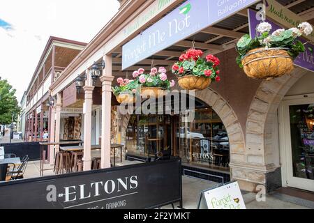 Centre-ville de Mudgee, bar et restaurant Eltons à Market Street, Mudgee, Nouvelle-Galles du Sud, Australie Banque D'Images