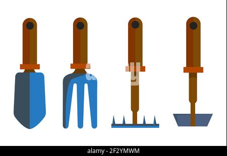 Ensemble d'outils vectoriels pour le jardin Illustration de Vecteur