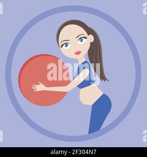 Une fille enceinte entre pour le sport Illustration de Vecteur