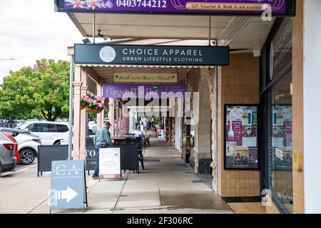 Centre-ville de Mudgee et boutiques de grande rue à Mudgee, région de Nouvelle-Galles du Sud, Australie Banque D'Images