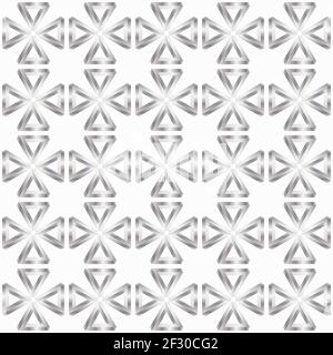 Motif abstrait sans coutures avec triangles à la rose. Arrière-plan vectoriel blanc et argent Illustration de Vecteur