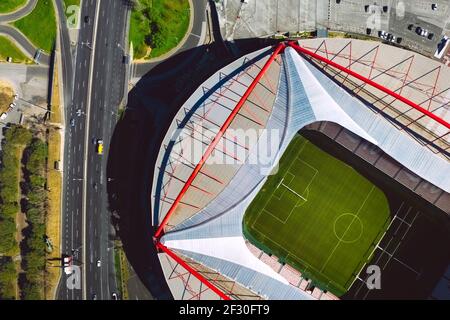 Vue aérienne du stade Benfica. Estadio da Luz. Stade de football à Lisbonne, Portugal. 10.03.2021 Banque D'Images