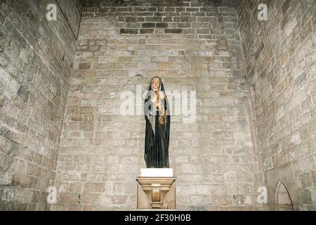 A l'intérieur de la Santa Maria del Mar-- se trouve une imposante église dans le quartier de Ribera à Barcelone, en Espagne Banque D'Images