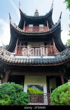 La pagode Kui Xing au temple de Shanghai Confucius à shanghai en Chine par une journée ensoleillée. Banque D'Images