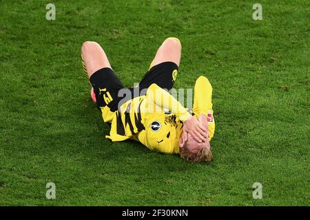 Signal Iduna Arena Dortmund Allemagne 13.3.2021, football: Saison allemande Bundesliga 2020/21 match day 25, Borussia Dortmund (BVB, jaune) vs Hertha BSC Berlin (BSC, blanc) - Julian Brandt (BVB) ÉDITORIAL SEULEMENT! Edith Getourelle/GES/piscine via Kolvenbach Banque D'Images