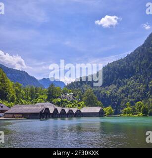 Impressions bavaroises à Koenigssee, Allemagne. Banque D'Images