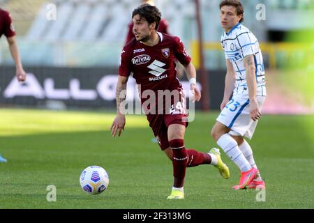 Turin, Italie. 14 mars 2021. Simone Verdi (Torino FC) au cours de Torino FC vs FC Internazionale, football italien série A match à Turin, Italie, Mars 14 2021 crédit: Agence de photo indépendante / Alamy Live News Banque D'Images