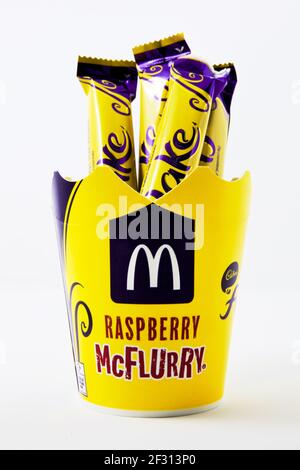 Flake McFlurry de McDonald’s Cadbury Banque D'Images