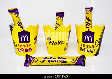 Flake McFlurry de McDonald’s Cadbury Banque D'Images