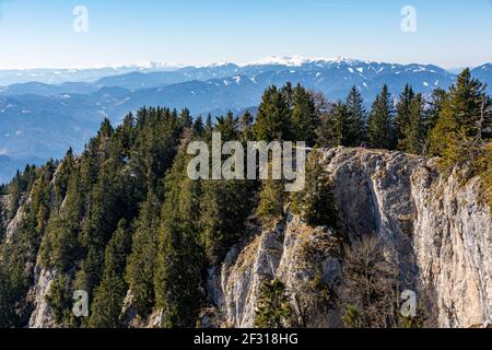 Vue de Rote Wand à Tyrnau, Autriche Banque D'Images