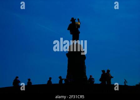 Statue Samuel de Champlain, Nepean point, Ottawa (Ontario), Canada Banque D'Images