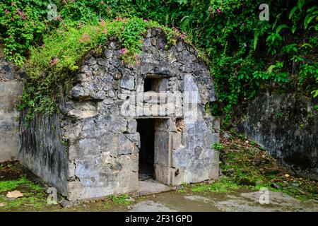 France, Antilles, Martinique, Saint-Pierre, Cyparis dungeon où Louis-Auguste Cyparis survécut à l'éruption du Mont Pelée en 1902 Banque D'Images