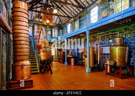 France, Antilles, Martinique, Sainte-Marie, distillerie Saint-James qui abrite un musée du rhum Banque D'Images