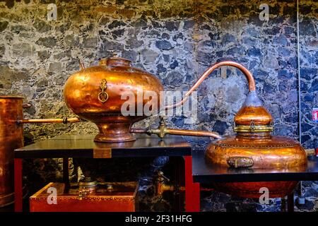 France, Antilles, Martinique, Sainte-Marie, distillerie Saint-James qui abrite un musée du rhum Banque D'Images