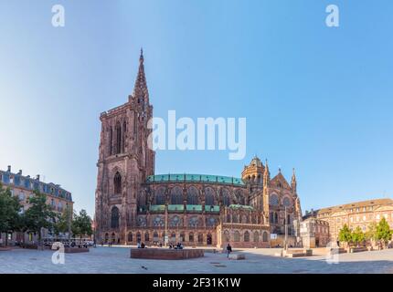 Strasbourg, France, 21 septembre 2020 : Cathédrale de notre Dame de strasbourg en France Banque D'Images