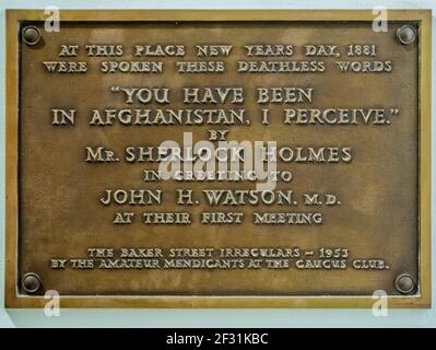 « vous avez été en Afghanistan, je crois » plaque, Londres, Royaume-Uni Banque D'Images