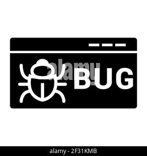 Icône de bogue isolé sur fond blanc style plat. Symbole de bogue pour votre conception de site Web, logo, application, interface utilisateur. Illustration vectorielle Illustration de Vecteur