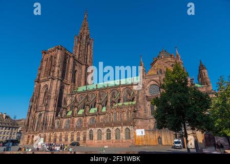 Strasbourg, France, 21 septembre 2020 : Cathédrale de notre Dame de strasbourg en France Banque D'Images