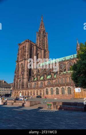 Strasbourg, France, 21 septembre 2020 : Cathédrale de notre Dame de strasbourg en France Banque D'Images