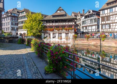 Strasbourg, France, 21 septembre 2020 : maisons colorées du quartier de la petite France à Strasbourg, Allemagne Banque D'Images