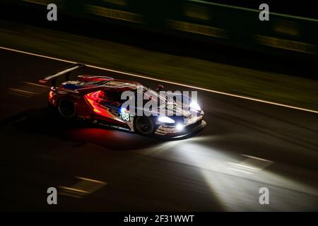 68 HAND Joey (usa), MULLER Dirk (deu), BOURDAIS Sébastien (FRA), Ford GT Team Ford Chip Ganassi équipe USA, action pendant la course 2019 le Mans 24 heures, du 15 au 16 juin au circuit du Mans, France - photo Antonin Vincent / DPPI Banque D'Images