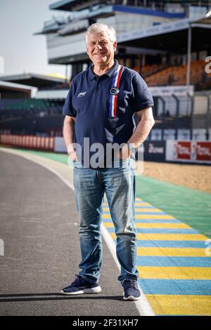 NICOLET Jacques (fra), CEO Onroak Automotive, portrait pendant la journée d'essai des 2019 heures du Mans 24, le 2 juin au circuit du Mans, France - photo François Flamand / DPPI Banque D'Images