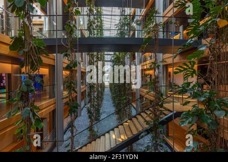 Strasbourg, France, 22 septembre 2020 : intérieur du bâtiment du Parlement européen à Strasbourg, France Banque D'Images