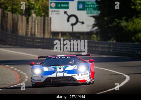 68 HAND Joey (usa), MULLER Dirk (deu), Ford GT équipe Ford Chip Ganassi équipe USA, action pendant la journée d'essai 2019 le Mans 24 heures, le 2 juin au circuit du Mans, France - photo Antonin Vincent / DPPI Banque D'Images