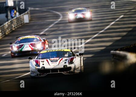 70 MOTOAKI Ishikawa (jpn), BERETTA Olivier (mcn), CHEEVER Edward (ita), Ferrari 488 GTE Team MR Racing, action pendant la course 2019 le Mans 24 heures, du 15 au 16 juin sur le circuit du Mans, France - photo Antonin Vincent / DPPI Banque D'Images