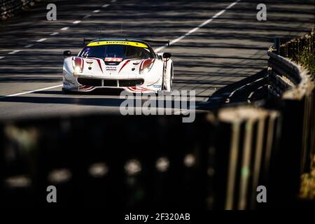 70 MOTOAKI Ishikawa (jpn), BERETTA Olivier (mcn), CHEEVER Edward (ita), Ferrari 488 GTE team MR Racing, action pendant la 2019 journée d'essai de 24 heures du Mans, le 2 juin au circuit du Mans, France - photo Antonin Vincent / DPPI Banque D'Images