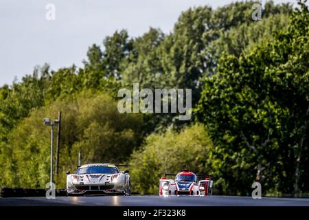 70 MOTOAKI Ishikawa (jpn), BERETTA Olivier (mcn), CHEEVER Edward (ita), Ferrari 488 GTE Team MR Racing, action pendant la course 2019 le Mans 24 heures, du 15 au 16 juin sur le circuit du Mans, France - photo François Flamand / DPPI Banque D'Images