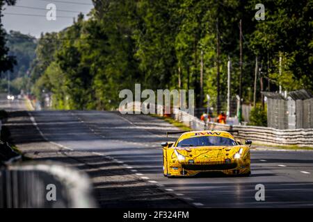84 SEGAL Jeffrey (usa), BAPTISTA Rodrigo (BRA), LU Wei (CAN), Ferrari 488 GTE JMW Motorsport, action pendant la course 2019 le Mans 24 heures, du 15 au 16 juin au circuit du Mans, France - photo Antonin Vincent / DPPI Banque D'Images