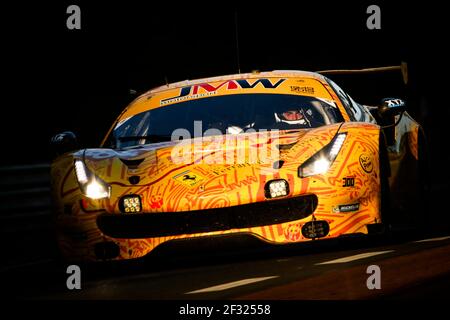 84 SEGAL Jeffrey (etats-unis), BAPTISTA Rodrigo (BRA), LU Wei (CAN), Ferrari 488 GTE JMW Motorsport, action pendant les 24 le Mans 2019 heures tests et session de qualification du 12 au 13 juin sur le circuit du Mans, France - photo Florent Gooden / DPPI Banque D'Images