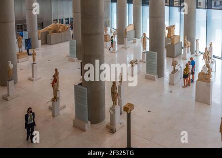 Athènes, Grèce, 28 septembre 2020 : collection d'objets anciens au musée de l'Acropole d'Athènes, Grèce Banque D'Images