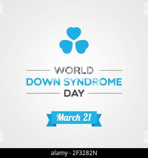 Journée mondiale du syndrome de Down. Mars 21. Illustration vectorielle, conception plate Illustration de Vecteur