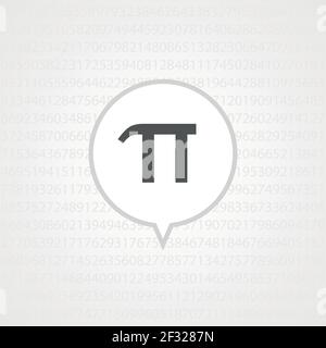 Nombre pi. Jour PI. Mars 14. Illustration vectorielle, conception plate Illustration de Vecteur
