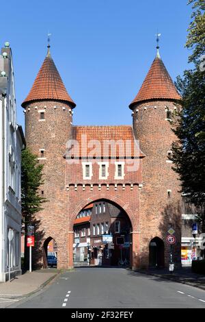 Luedighauser Tor ou Luedinghauser Pforte, fortification de la ville médiévale, Duelmen, Muensterland, Rhénanie-du-Nord-Westphalie, Allemagne Banque D'Images