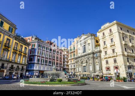 Piazza Trieste E Trento, Naples, Italie Banque D'Images