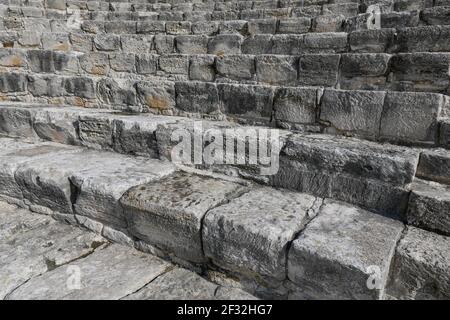 Amphithéâtre, d'excavation site, Kourion, Chypre Banque D'Images