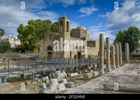 Eglise, Agia Kyriaki Chrysopolitissa, Paphos, Chypre Banque D'Images