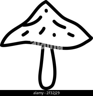 Champ champignon, illustration, vecteur sur fond blanc Illustration de Vecteur