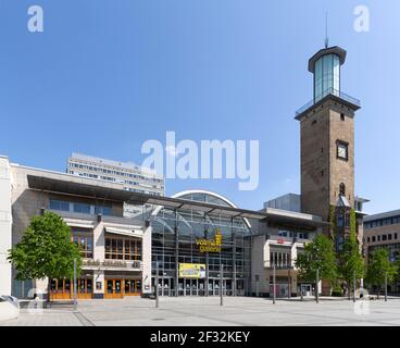 Centre commercial Volme-Galerie, Tour de l'Hôtel de ville, Hagen, Westphalie, région de la Ruhr, Rhénanie-du-Nord-Westphalie, Allemagne Banque D'Images