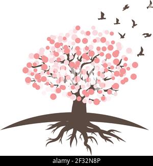 Cherry Blossom tree Illustration de Vecteur