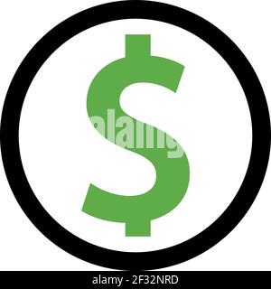 Dollar d'affaires, illustration, vecteur sur fond blanc Illustration de Vecteur