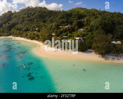 Bora Bora d'en haut, Drone Photography Banque D'Images