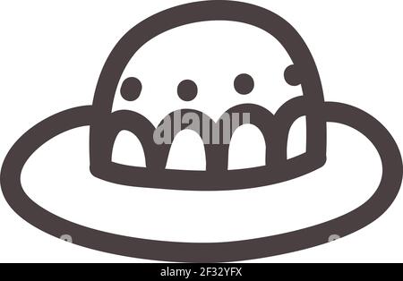 Chapeau pour femmes élégant, illustration, vecteur sur fond blanc Illustration de Vecteur